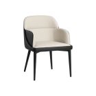 Sunpan Hagan Dining Armchair in Dillon Cream / Dillon Black