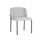 Sunpan Pearce Dining Chair in Light Grey / Bravo Cognac