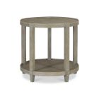 Bernhardt Furniture Albion Round Side Table in Pewter