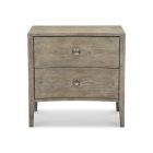 Bernhardt Furniture Albion Two Drawer Nightstand in Pewter