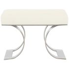 Bernhardt Furniture Axiom Bench in Linear White & Gray
