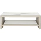 Bernhardt Furniture Axiom Cocktail Table in Linear White & Gray