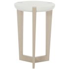 Bernhardt Furniture Axiom Accent Table in Linear White & Gray