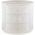 Bernhardt Furniture Axiom Drawer Side Table in Linear White