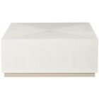 Bernhardt Furniture Axiom Square Cocktail Table in Linear White & Gray