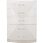 Bernhardt Furniture Axiom Tall Drawer Chest in Linear White & Gray