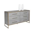 Sunpan Venice Dresser in Grey Shagreen