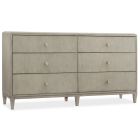 Hooker Furniture Elixir Six-Drawer Dresser in Serene Gray Beige