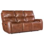 Hooker Furniture Crosby Zero Gravity Power Sofa with Power Headrest and Lumbar in Brown