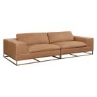 Sunpan Ira Sofa in Camel Leather