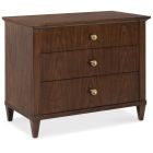 Hooker Furniture Archives Three-Drawer Nightstand in Classic Walnut