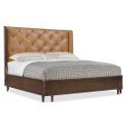 Hooker Furniture Archives Leather Bed in Classic Walnut