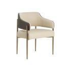 Sunpan Tova Dining Armchair in Dillon Cream / Bravo Ash