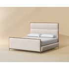 Sunpan Yasmine Bed King in Zenith Alabaster