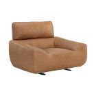 Sunpan Paget Glider Lounge Chair in Camel Leather