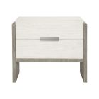 Bernhardt Furniture Foundations Two Drawer Nightstand in Light Shale & Linen