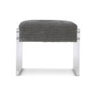 Bernhardt Furniture Jasper Fabric Ottoman in Gray