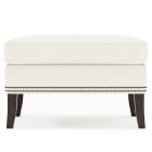 Bernhardt Furniture Kingston Leather Ottoman in Mocha