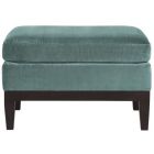 Bernhardt Furniture Cumberland Fabric Ottoman in Green