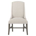 Bernhardt Furniture Slope Fabric Side Chair in White/Portobello