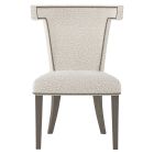 Bernhardt Furniture Remy Fabric Side Chair in White/Portobello