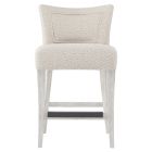 Bernhardt Furniture Giles Fabric Counter Stool in Glacier White