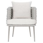 Bernhardt Furniture Hollis Fabric Arm Chair in Light Gray