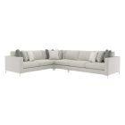 Bernhardt Furniture Eden Fabric 4 Piece Sectional in Off-White