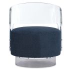 Bernhardt Furniture Angelina Fabric Swivel Chair in Blue