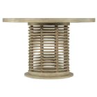 Hooker Furniture Surfrider 48in Rattan Round Dining Table in Driftwood