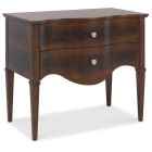 Hooker Furniture Archives Two-Drawer Nightstand Swirl in Classic Walnut