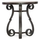 Hooker Furniture Luckenbach Metal and Stone End Table in Black