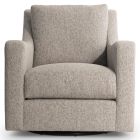 Bernhardt Furniture Plush Ventura Fabric Swivel Chair in Brown