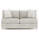 Bernhardt Furniture Plush Rollins Fabric Loveseat in Weathered Bone