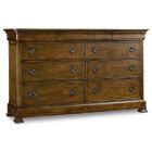 Hooker Furniture Archivist Nine-Drawer Dresser in Dark Brown