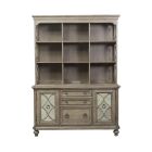 Liberty Furniture Simply Elegant Credenza & Hutch Set in Heathered Taupe