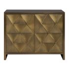 Universal Furniture Sable & Dessert Origami Hall Chest in Aged Gold