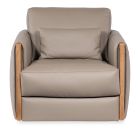 Hooker Furniture Meridian Leather Swivel Chair in Grey