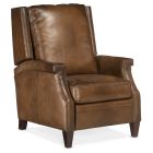 Hooker Furniture Collin Manual Push Back Recliner in Natchez Brown