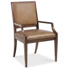 Hooker Furniture Archives Leather Arm Chair in Classic Walnut