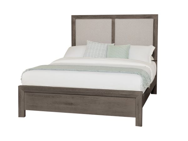Artisan & Post Custom Express Queen Upholstered Bed (Pebble) in Driftwood Grey 