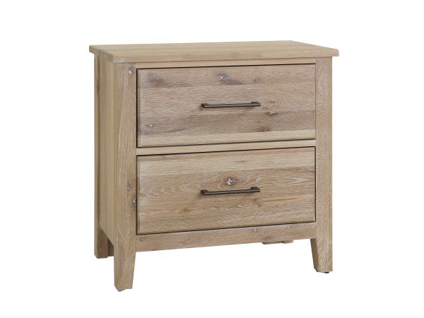 Artisan & Post Fulling Mill Nightstand -2 Drw W/Charging Station