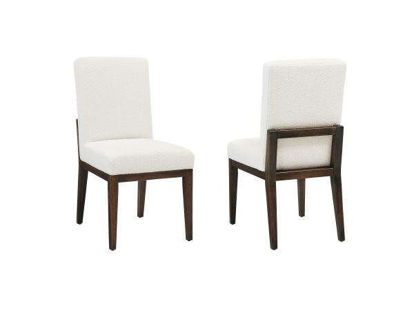 Artisan & Post Crafted Cherry Uph Side Chair White Fabric 