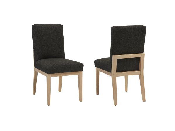Artisan & Post Crafted Cherry Uph Side Chair BLack Fabric in Bleached Cherry