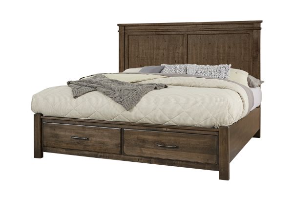 Artisan & Post Cool Rustic Mansion Bed with Footboard Storage  