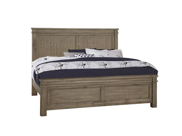 Artisan & Post Cool Rustic Queen Mansion Bed in Stone Grey 