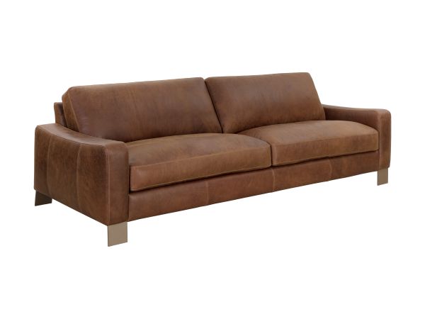 Sunpan Rafael Sofa in Lucia Tobacco Leather