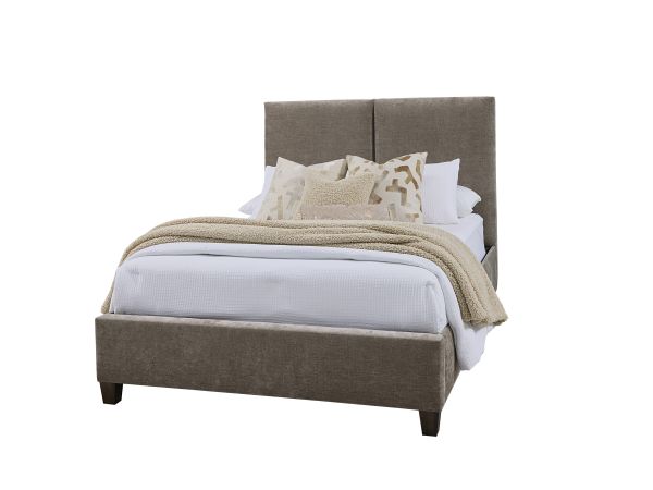 Artisan & Post Joinery Queen Uph Bed (Brindle Grey) in Natural Oak 