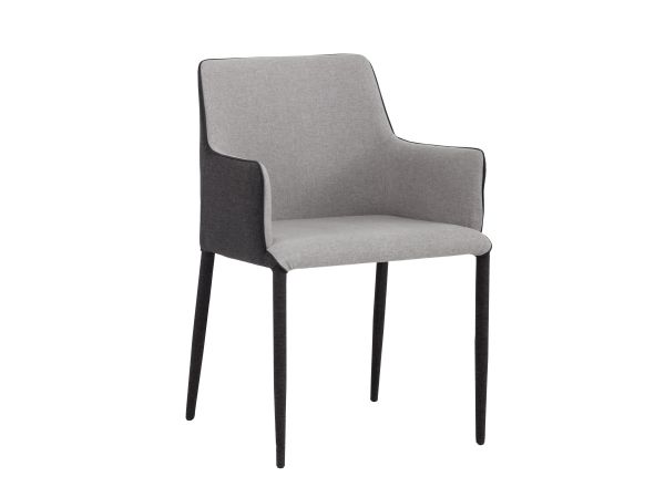 Sunpan Renee Dining Armchair in Armour Grey / Dark Slate