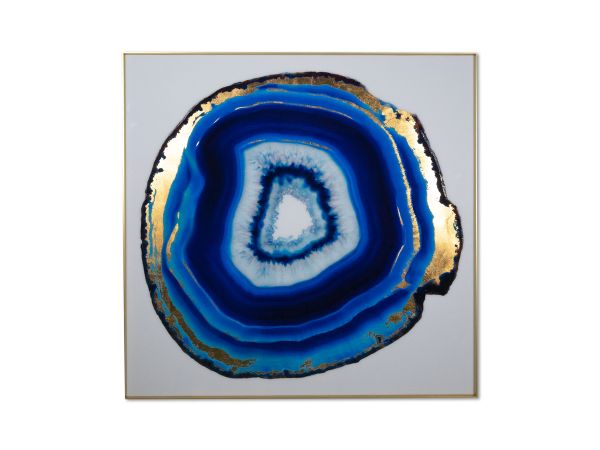Sunpan Blue Agate 48" X 48" in Gold Frame